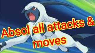 Absol all attacks amp moves pokemon [upl. by Eaner]