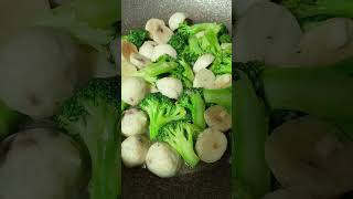 sautéed broccoli with octopus balls highlights trending viral howto asmr ytshorts yummy [upl. by Udella]