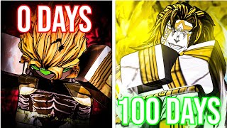 Spending 100 Days as DIO BRANDO in Shindo Life  Roblox [upl. by Ricardama]