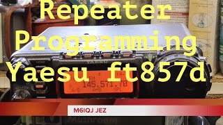 Yaesu ft 857d Repeater programming [upl. by Ralina523]