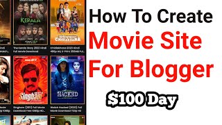 HOW To Create Movie Site  How To Create Blogger Template Movie Website Theme For Blogger [upl. by Htennek]