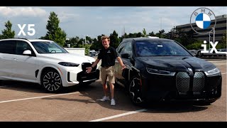 2024 BMW X5 50e vs the all electric BMW IX  Which one is right for you [upl. by Shama]