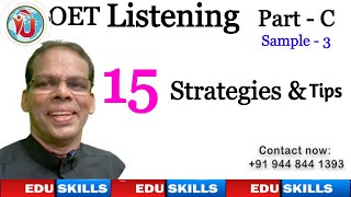 Edu Skills OET Listening Sample Test 3 15 Strategies amp TIPS OET Listening Made Easy [upl. by Aralc205]