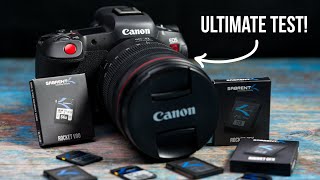 Canon R5C Memory Card Test  MUST WATCH [upl. by Arrim]