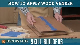 How to Apply Wood Veneer  Rockler Skill Builders [upl. by Ardnasac]