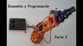 Ensamble y programación brazo robótico 7 servomotores control Arduino didáctico Edición 2 Parte 2 [upl. by Llerdnad]