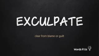 How to Pronounce EXCULPATE in American English [upl. by Priscilla]