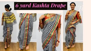 6 Yard Kashta Saree Drape  by Sapana W  Marathi Video [upl. by Unhsiv]