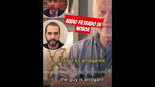 URGENTE AUDIO FILTRADO DE NOBOA HABLANDO quotbienquotDE BUKELE [upl. by Riaj509]