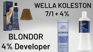 Blending Grey Hair with Wella Koleston Shade 71 amp Blondor [upl. by Kirtley]