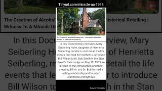 The Creation of Alcoholics Anonymous  True Historical Retelling  Witness To A Miracle Documentary [upl. by Bolling258]