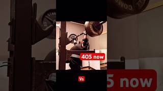 405 then vs now 👀 transformation strongman powerlifting weightlifting overheadpress gym pr [upl. by Asli]