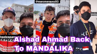 Alshad Ahmad back to Mandalika meeting with Marc Marquez and the other riders 😍 Pramusim MotoGP 22 [upl. by Adnovad]