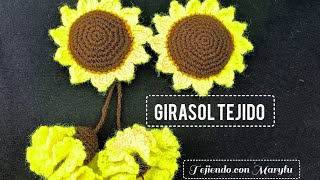 girasol tejido a crochet adornos [upl. by Etnod]