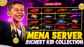 ₹2 Crore Collection 😰 Free Fire MENA Server Richest Kid ID [upl. by Akieluz818]