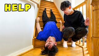 My Twin Brother FELL Down The Stairs [upl. by Gee]