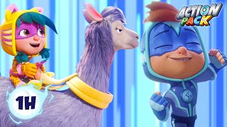 All That Llama Drama⚡🦸‍♂ Action Pack  Kids Cartoons  Videos for Kids  Animation Compilation [upl. by Yelrak831]