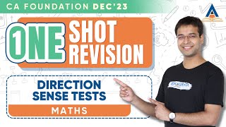 CA Foundation Dec23  Maths  One Shot Revision  Direction Sense Test  CA Nishant Kumar [upl. by Kcub]