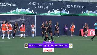 KAYA FC  Iloilo vs Beach Hut FC  PFF Womens Cup 2024 [upl. by Aerdnak]