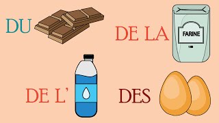 Les articles partitifs du de la des en français fle – grammaire 15 [upl. by Nonah]