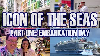 ICON OF THE SEAS Preview Sailing Pt1  Embarkation Day Onboard The Largest Cruise Ship In The World [upl. by Tana]