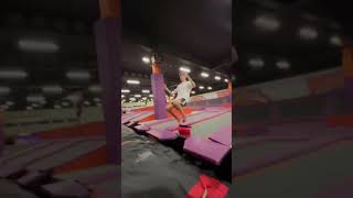 I Fully Sent A Gainer At A Trampoline Park shorts [upl. by Adnoral]