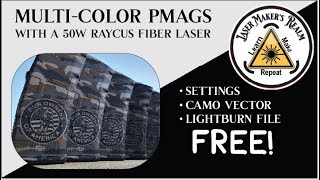 PMAG Fiber Laser settings and LightBurn Tutorial with FREE files [upl. by Arreic504]