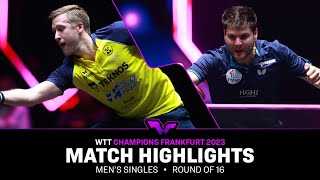 Mattias Falck vs Dimitrij Ovtcharov  MS R16  WTT Champions Frankfurt 2023 [upl. by Nerval]