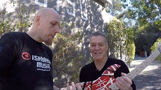 Eddie Van Halen autographs a guitar infront of 5150 Studio [upl. by Eolhc548]