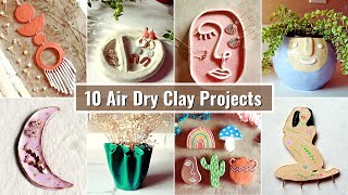 10 Air Dry Clay Beginner Friendly Tutorials  home decor [upl. by Atteyek544]