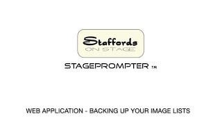 3  Stageprompter web application tutorial – backing up your image lists [upl. by Avika298]