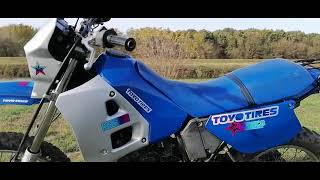 yamaha dt 125 engine sound and kick start [upl. by Ezitram178]