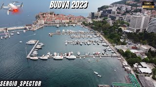 Budva  kompletan obilazak dronom stari grad Budva Dukley hotel Slovenska plaza budva [upl. by Curson]