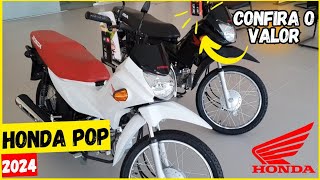 Honda Pop 110icc 2024 preço atualizado [upl. by Jabez]