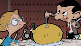 Dinner for Two  Mr Bean Official Cartoon [upl. by Noroj]