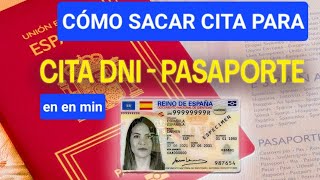 Cómo sacar cita para renovar DNI PASAPORTE en 3 minutos SUPER FACIL [upl. by Assilram]