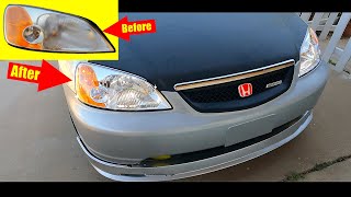 NEW HEADLIGHTS for the 7TH GEN CIVIC  AUXITOLED  2002 Honda Civic ES1 [upl. by Emmott]