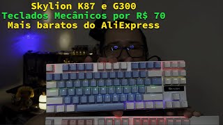 Teclados Skylion K87 e G300  Os mais baratos do AliExpress  R 70 [upl. by Torey81]