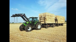 Zeitraffer Stroh verladen mit Deutz Fahr Agrotron 150 [upl. by Fulvi665]