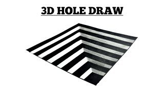 3D HOLE drawing very easy step by step Tutorial [upl. by Rayner724]