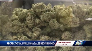 Cincinnati dispensary celebrates first recreational marijuana sale [upl. by Htiderem]