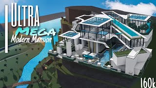 Ultra MEGA Modern Mansion  Bloxburg  No Large Plot  160k  exterior [upl. by Atteinotna111]