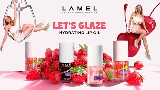 LAMEL Lets Glaze Hydrating Lip Oil💦  Juicy Glazed Finish and a WOW Effect Buy Now at HOKMAKEUP [upl. by Snah]