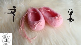 NEEDLE FELTING Ballet Slippers Time Lapse ASMR Tutorial [upl. by Petrine]