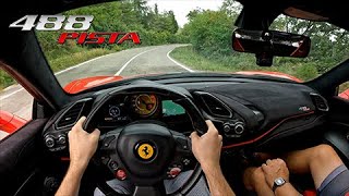 Ferrari 488 Pista  Test Drive through Maranellos Hills 4K POV  ABSOLUTE 721 HP MONSTER [upl. by Cloots980]