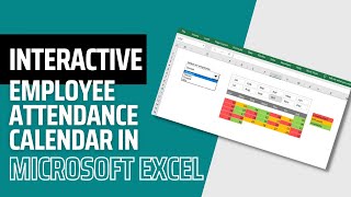 Build an interactive employee attendance calendar in Microsoft Excel [upl. by Alyn683]