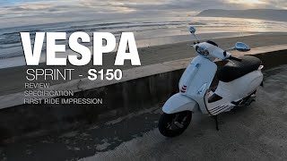 2022 Vespa Sprint S 150  Review Specification  First Ride Impression nadzontwowheels motovlog [upl. by Sheridan]