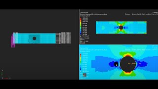 HyperMesh  OptiStruct 2023 Plate Hole Analysis [upl. by Reffotsirk]