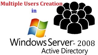 Server 2008 R2  How to create multiple user names quickly in Windows Server 2008R2 active directory [upl. by Ahsikin]