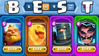 Using the Best Clash Royale Cards from EVERY Rarity in One Deck [upl. by Annaerda]